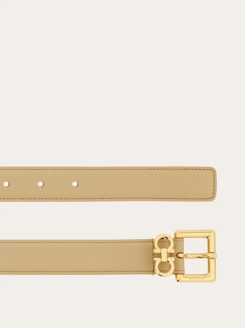 Double Gancini Buckle-Fastened Belt