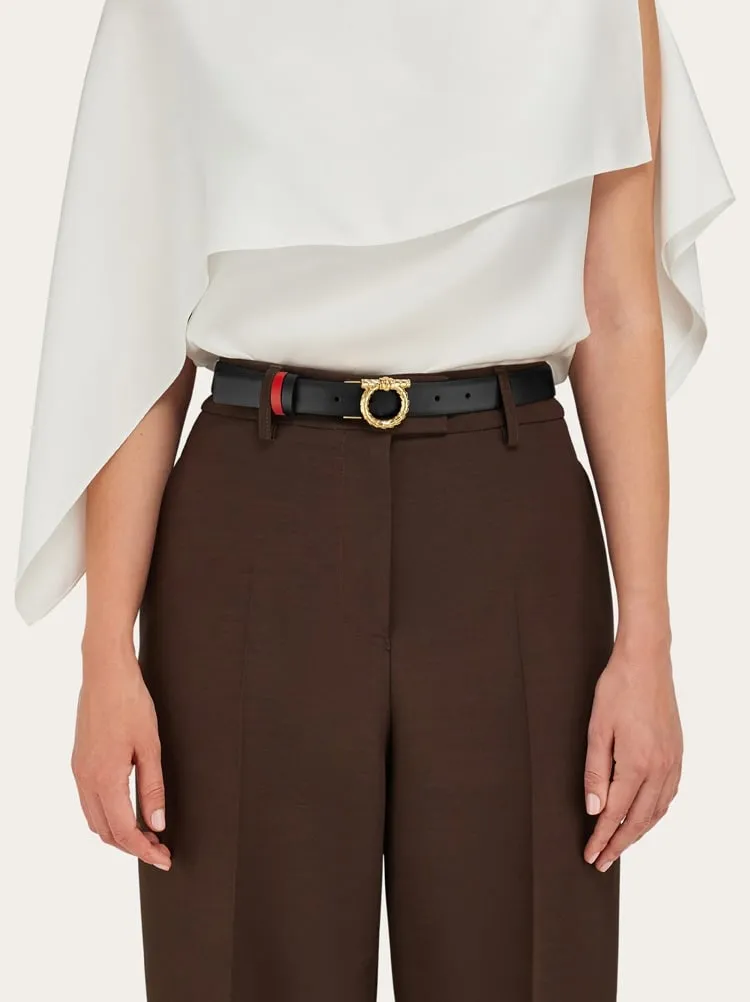 Adjustable And Reversible Gancini Belt