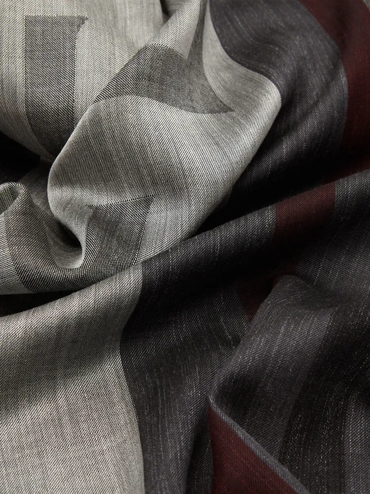 Striped Logo Scarf