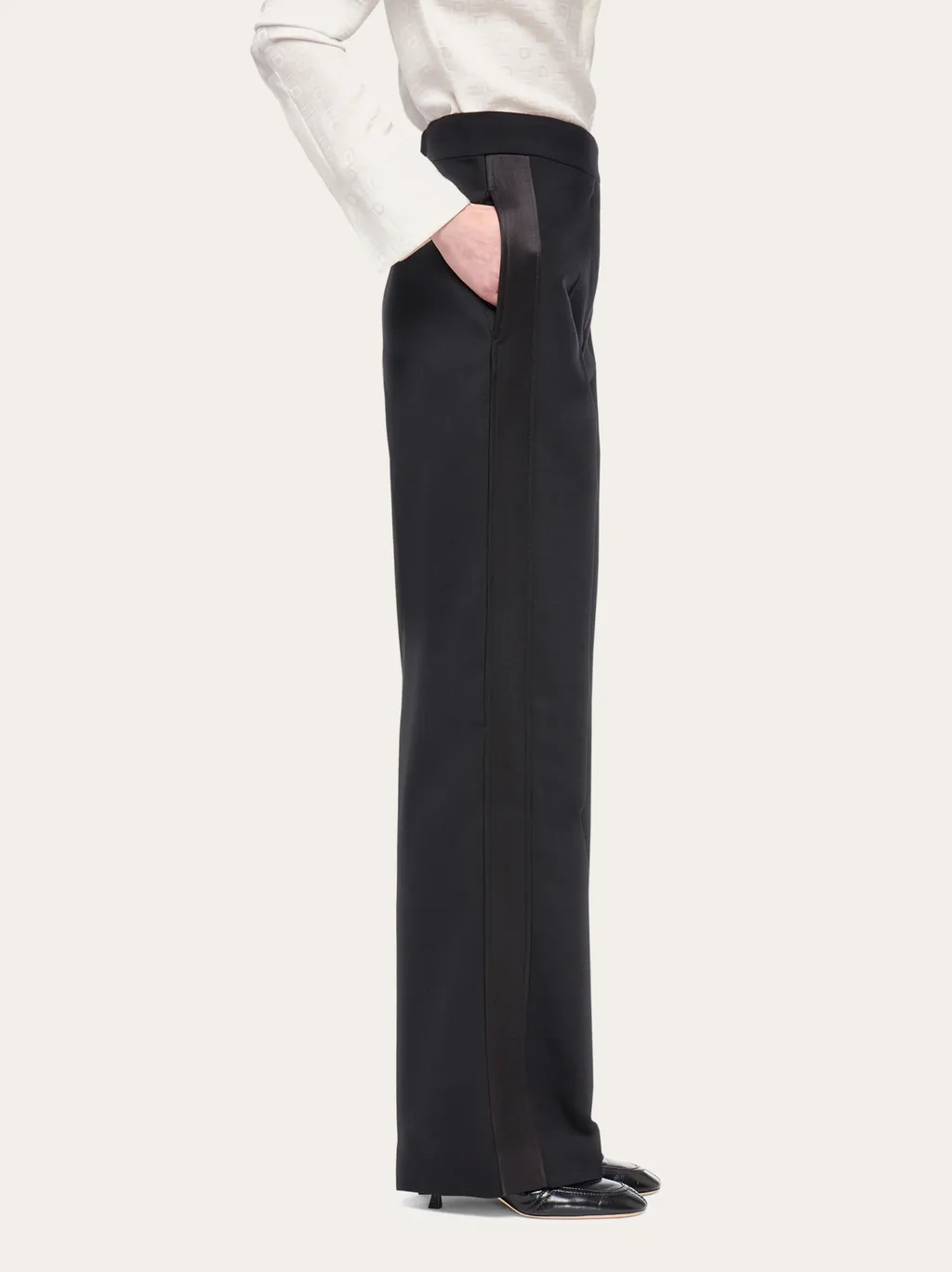 High Waist Tailored Trousers