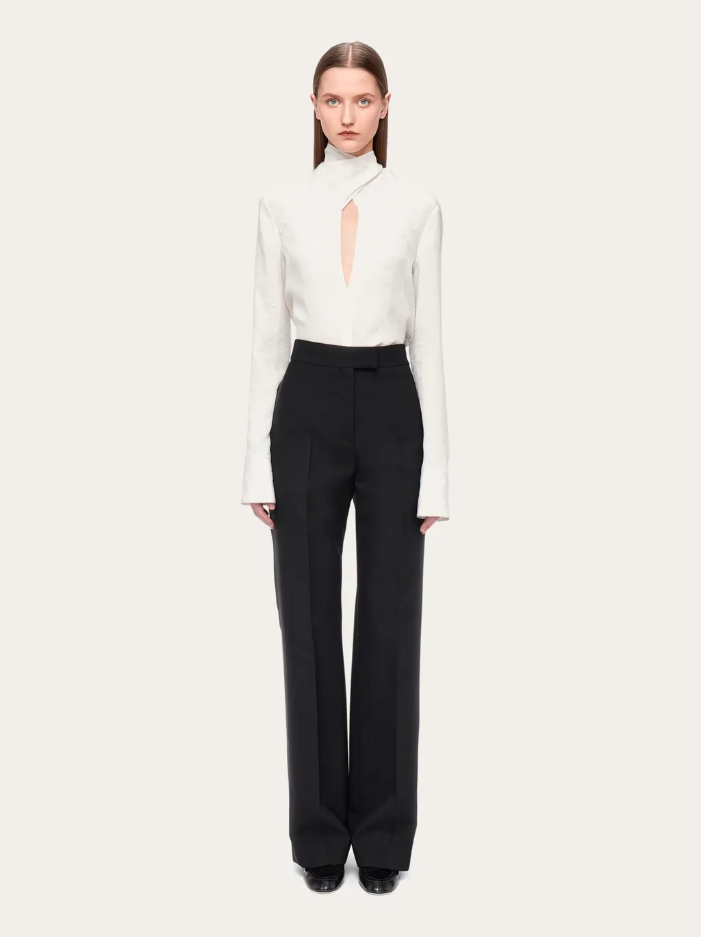 High Waist Tailored Trousers