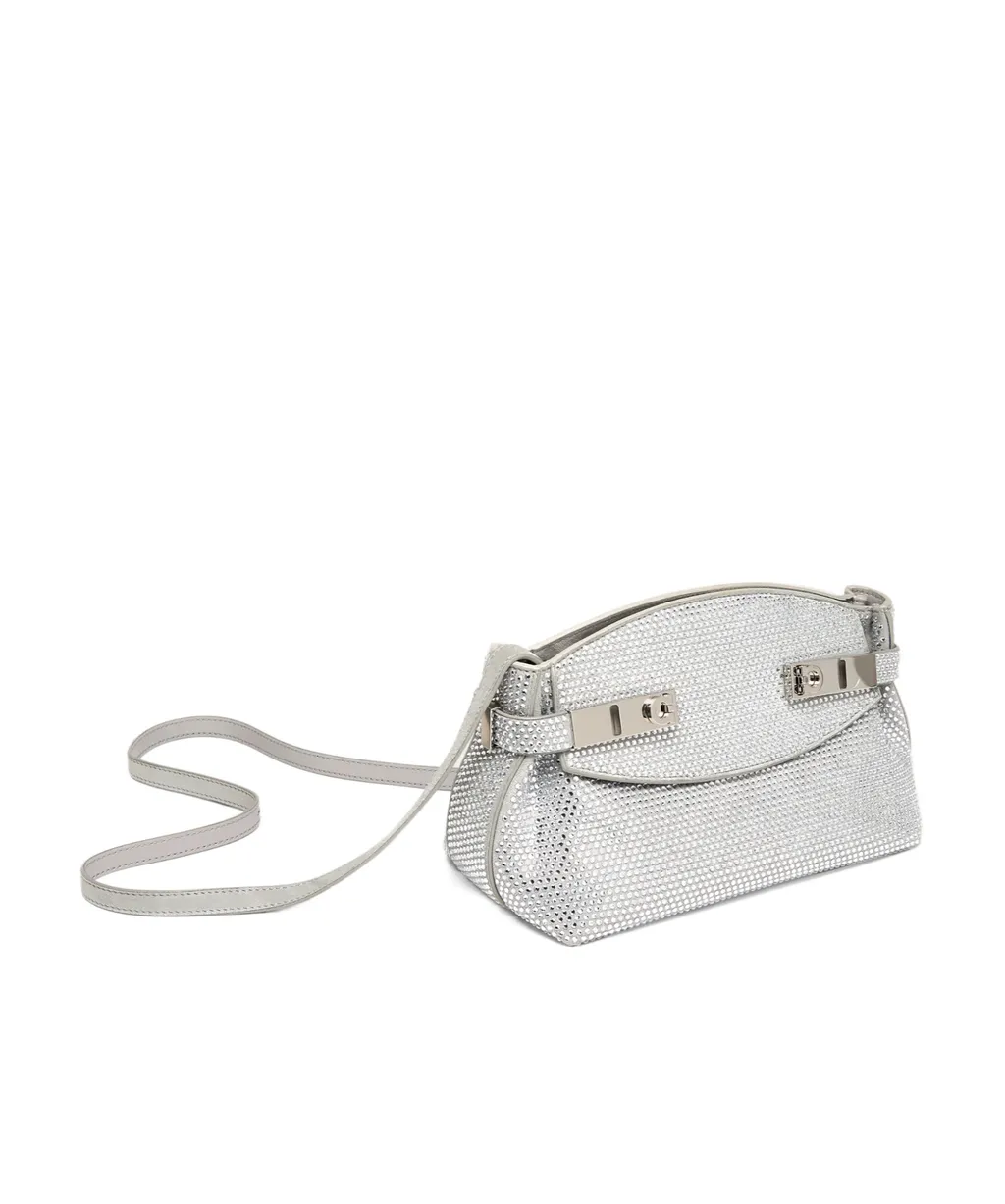 Crystal Decorated Mini Hug Shoulder Bag
