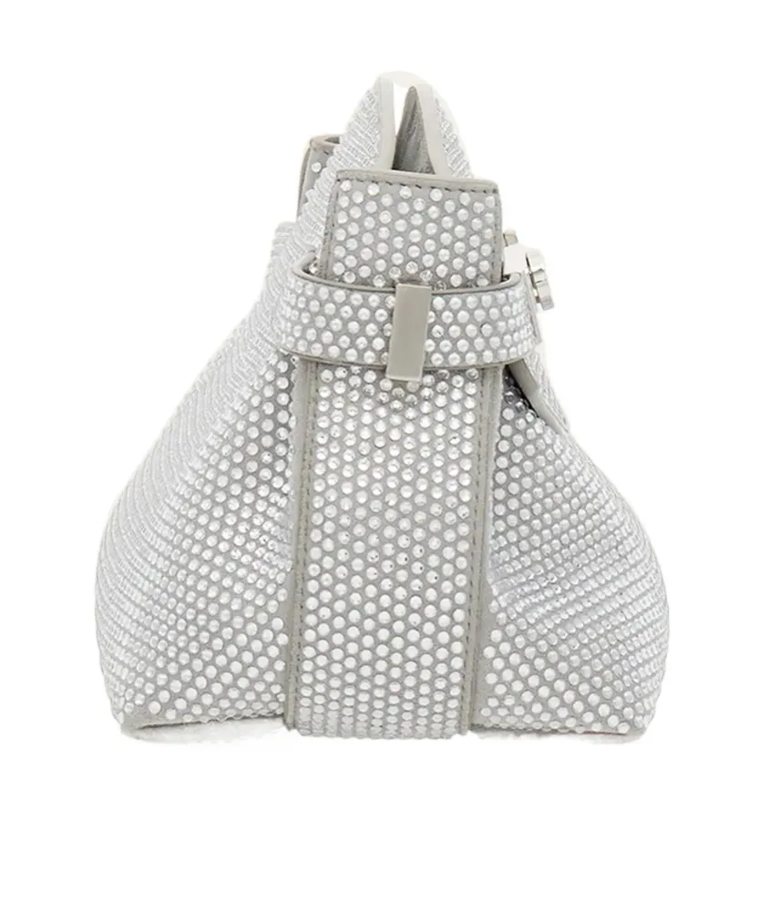 Crystal Decorated Mini Hug Shoulder Bag