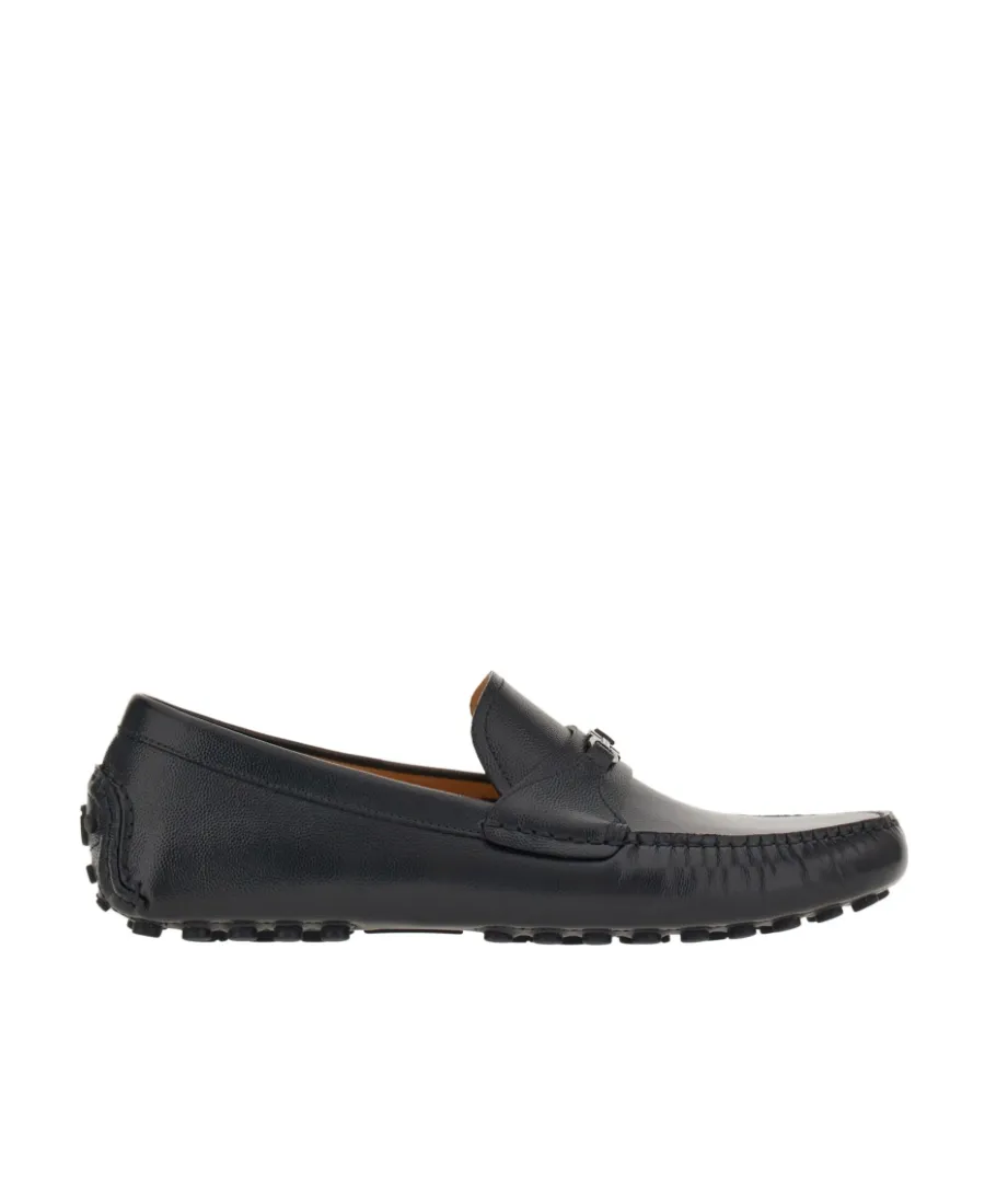 Gancini-Buckle Slip-On Loafers