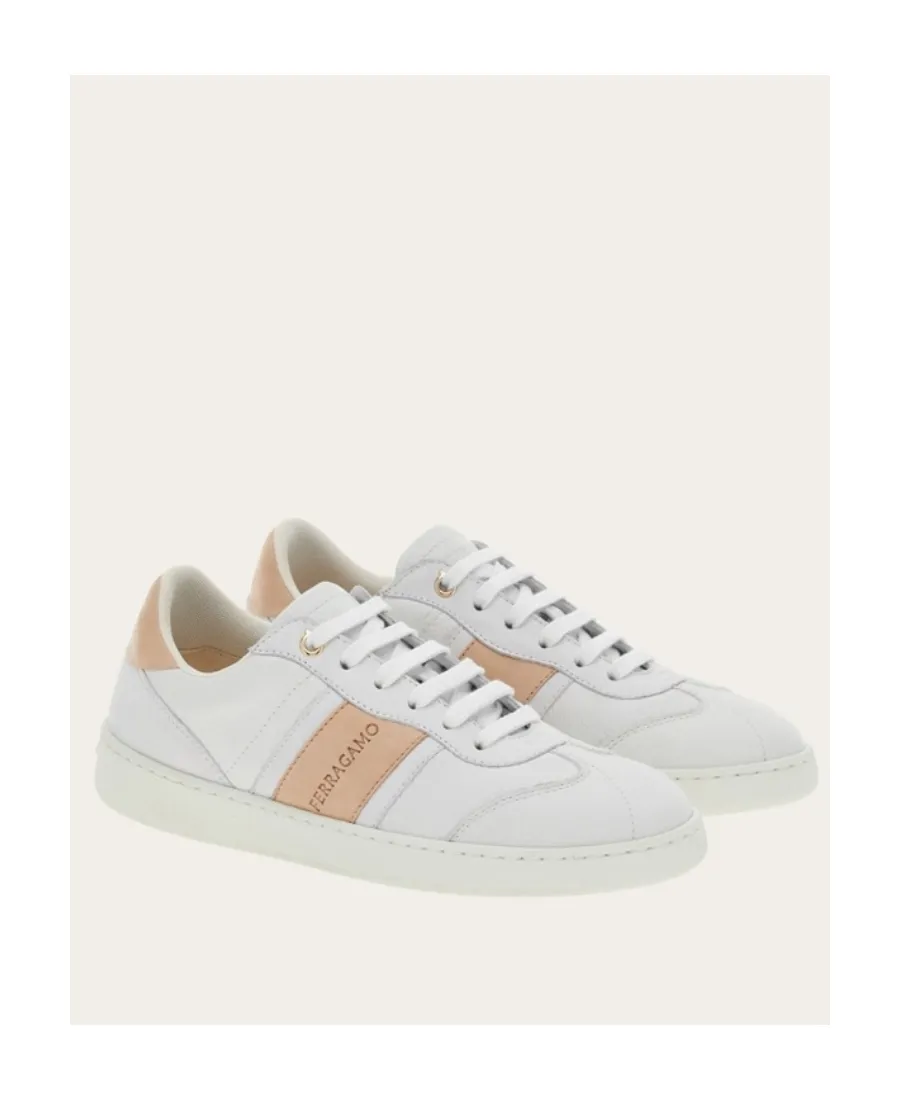Panelled Lace-Up Sneakers