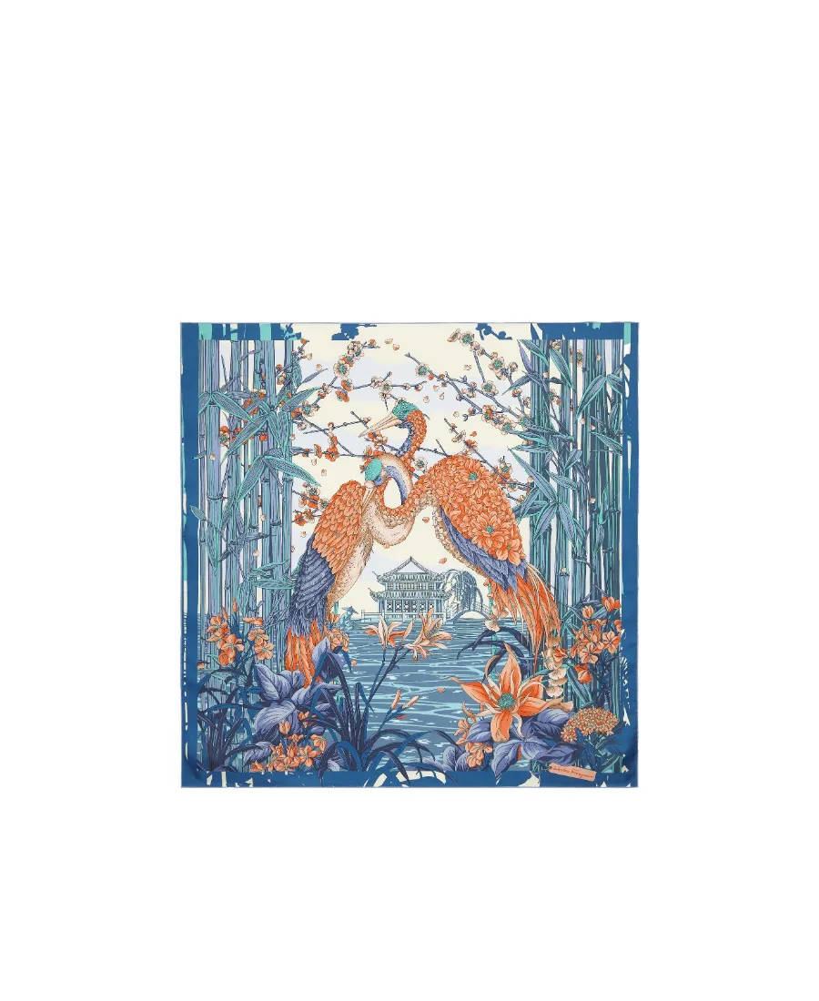 Pattern Silk Scarf