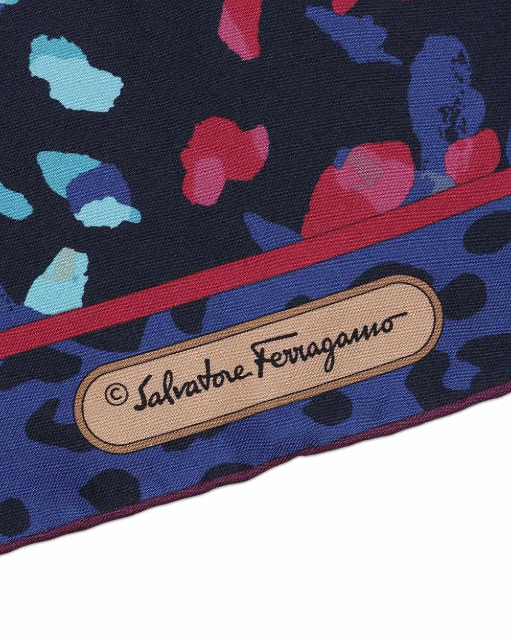 Logo Printed Silk Scarf