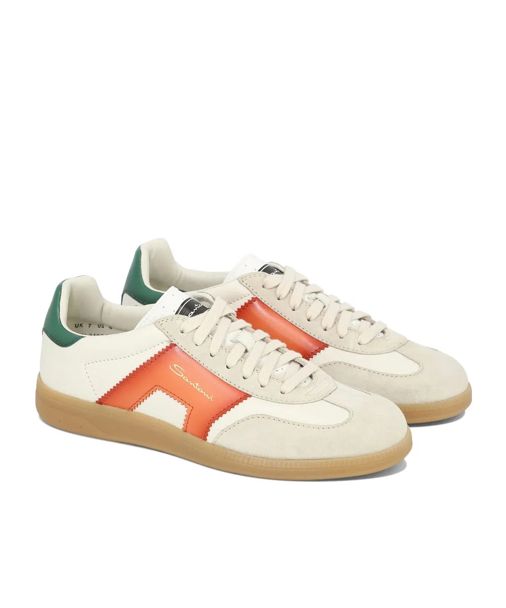 Colourblock Panelled Lace-Up Sneakers