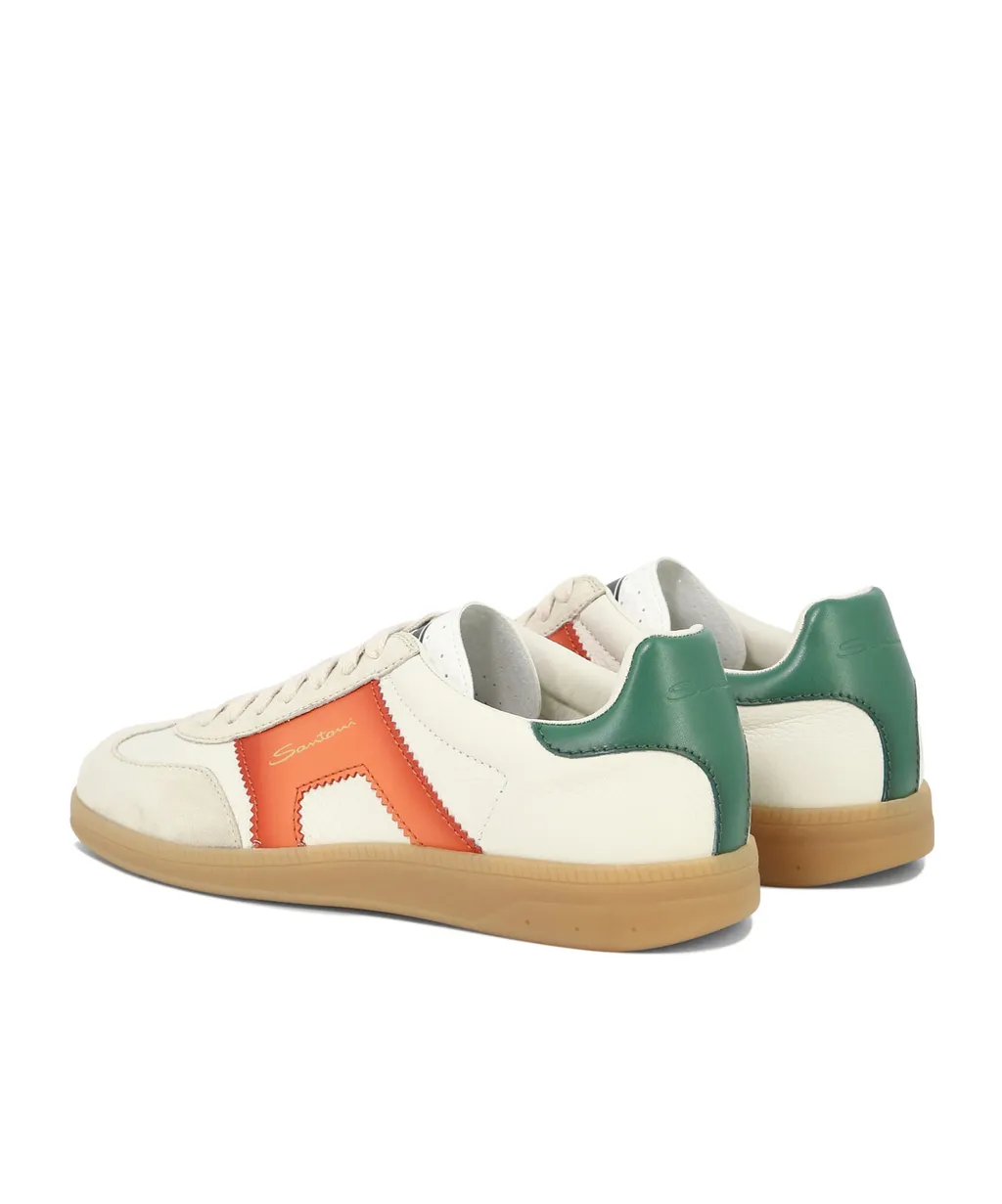 Colourblock Panelled Lace-Up Sneakers