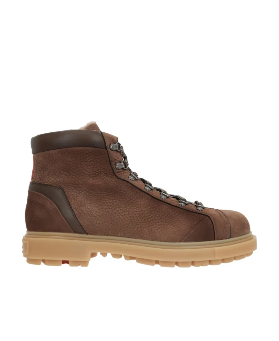 Lace-Up Leather Ankle Boots