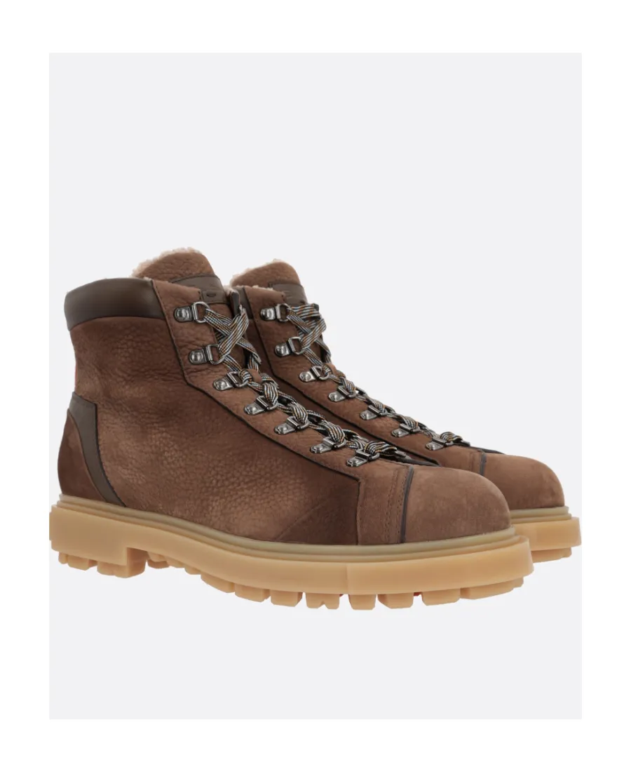 Lace-Up Leather Ankle Boots