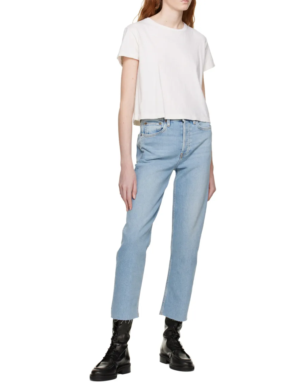 Straight Leg Cropped Jeans