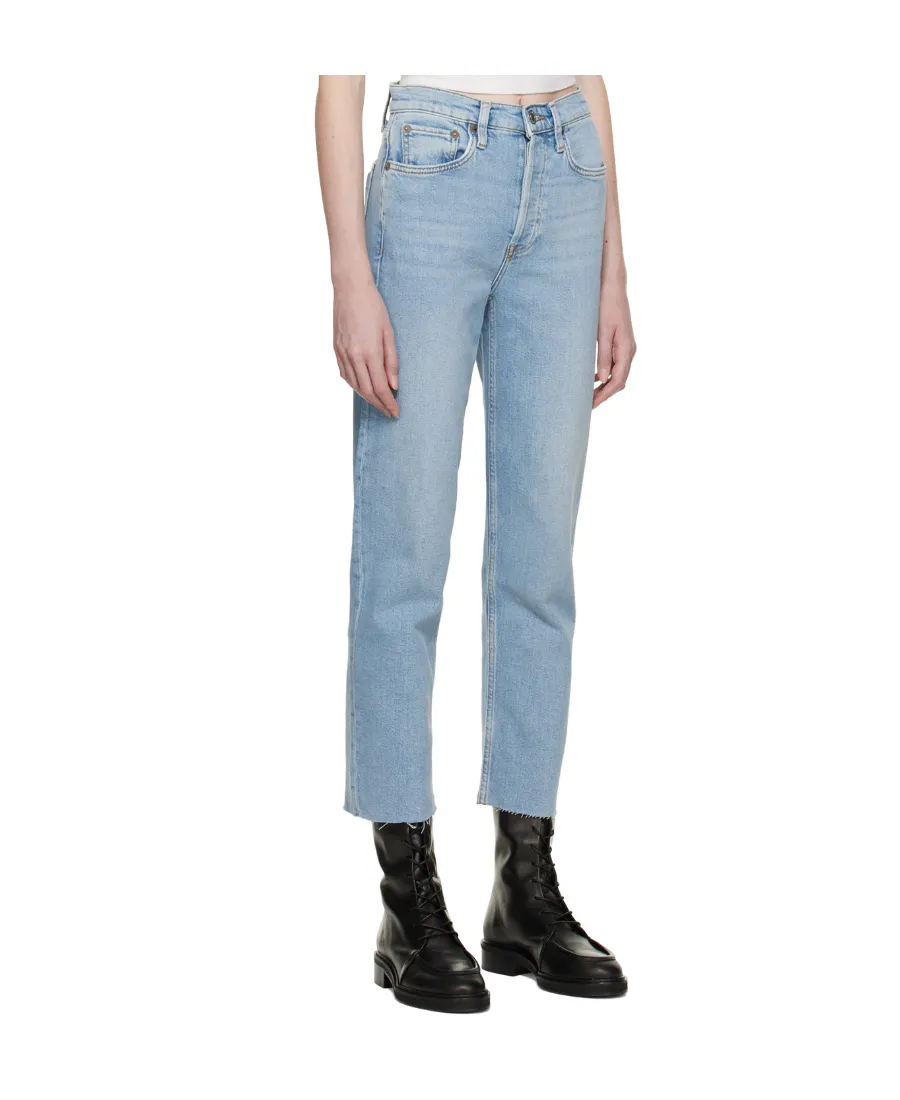 Straight Leg Cropped Jeans