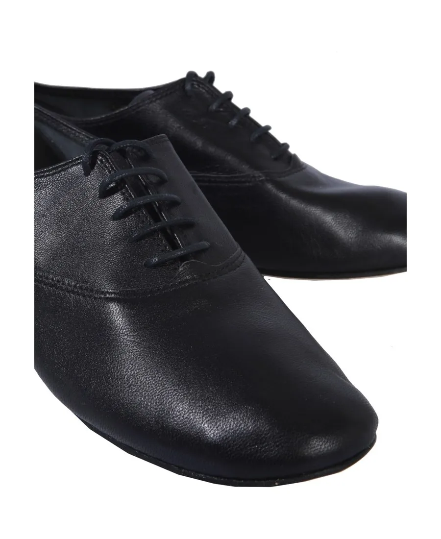 Black Lace Leather Shoes