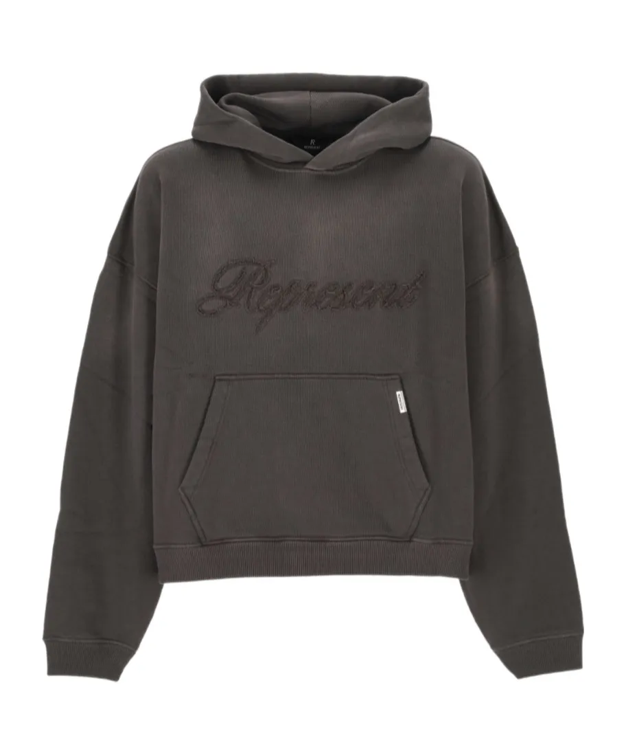 Logo Embroidered Long Sleeved Hoodie