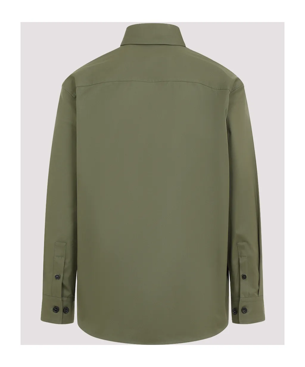 Logo Embroidered Long-Sleeved Shirt
