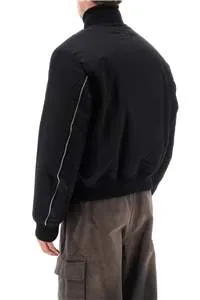 Zip-Up Long-Sleeved Bomber Jacket