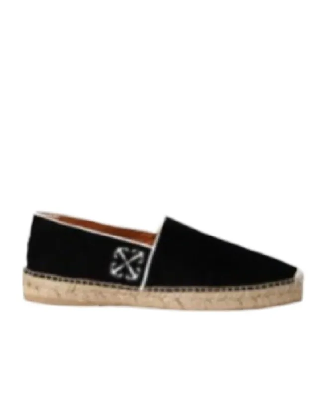Anglette Arrow-Embroidered Slip-On Espadrilles