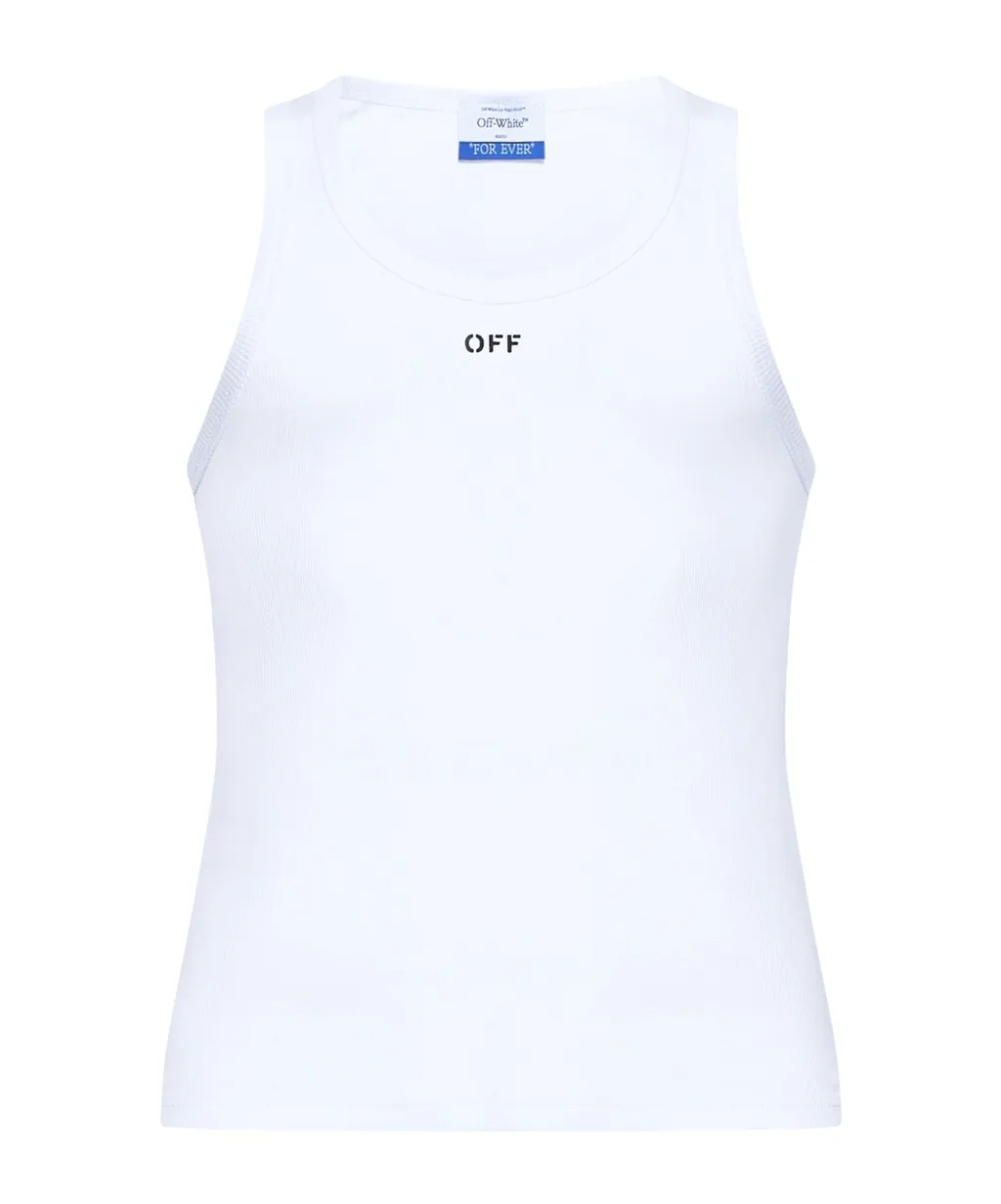 Logo Detailed Sleeveless Top