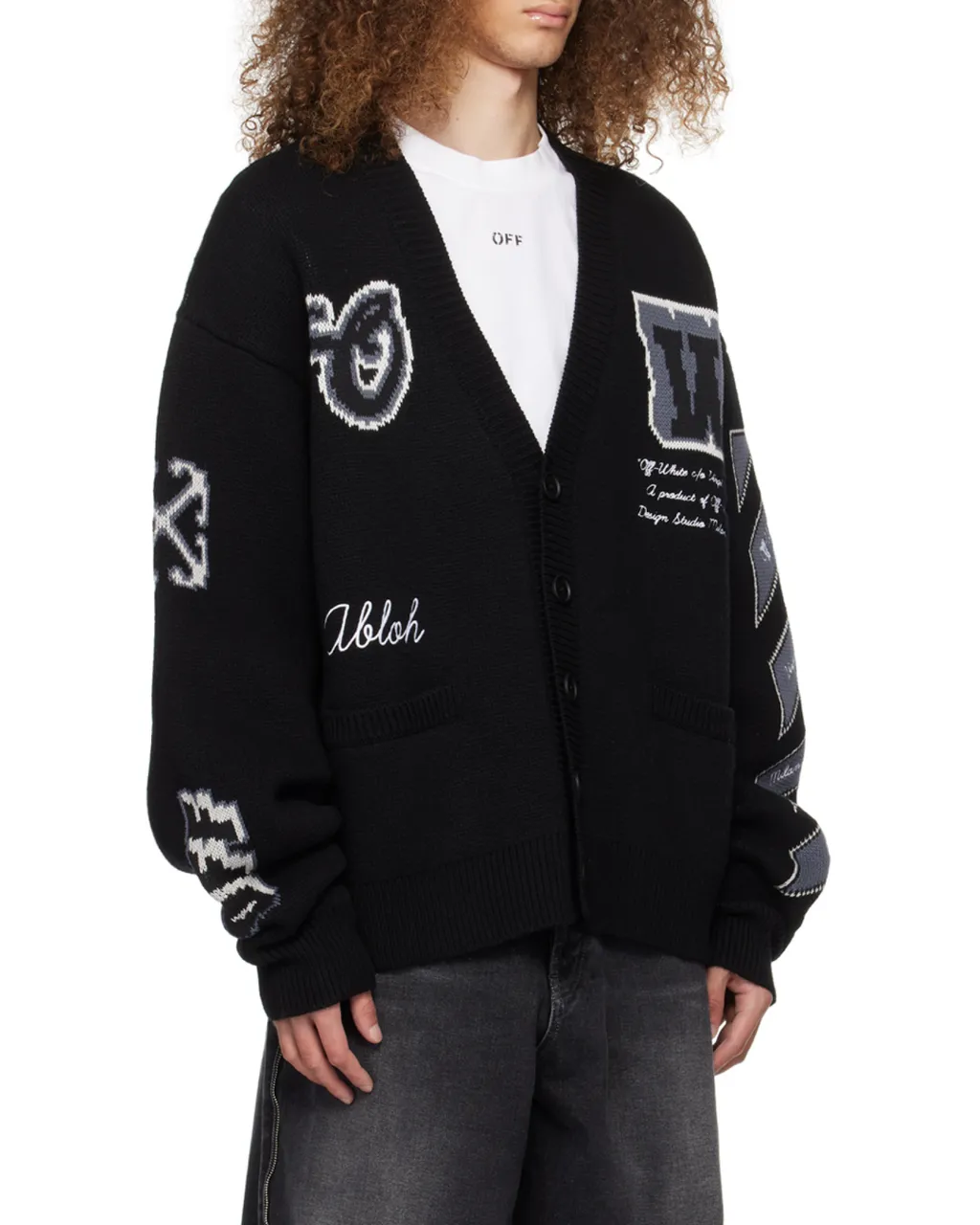 Logo Embroidered Knit Cardigan