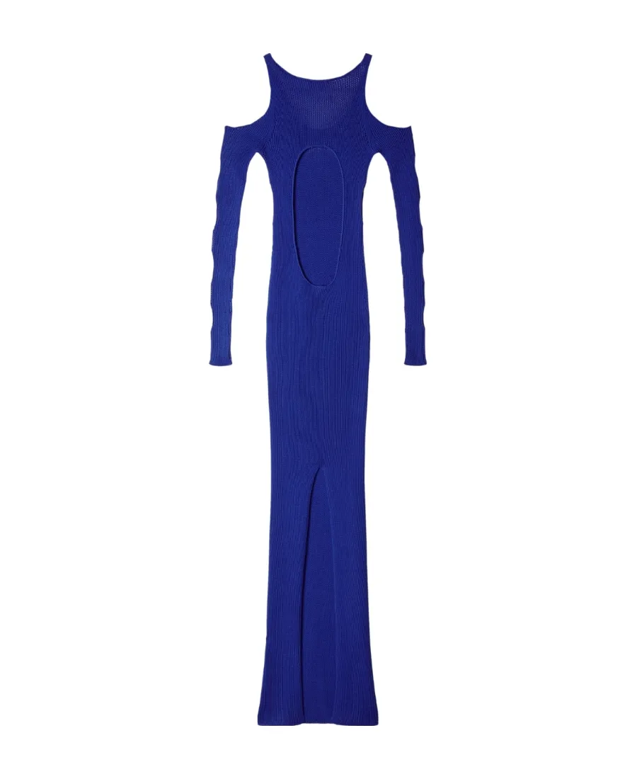 Cut-Out Long-Sleeved Dress