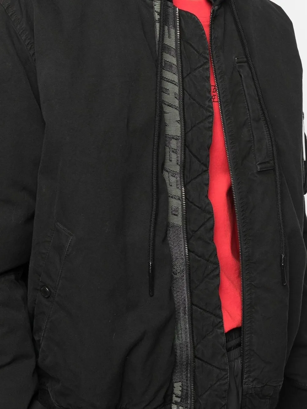 Logo-Print Cotton Bomber Jacket