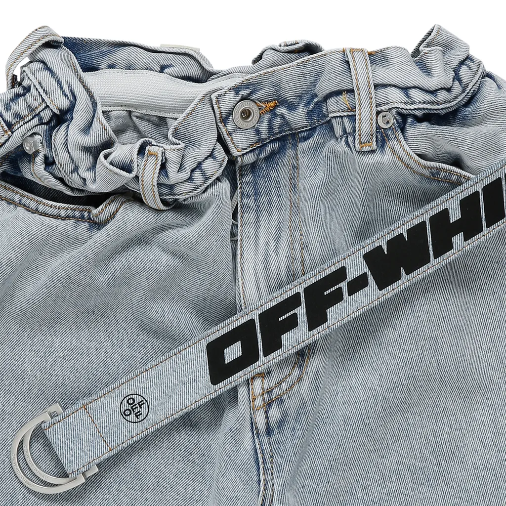 Belted Slim-Fit Jeans