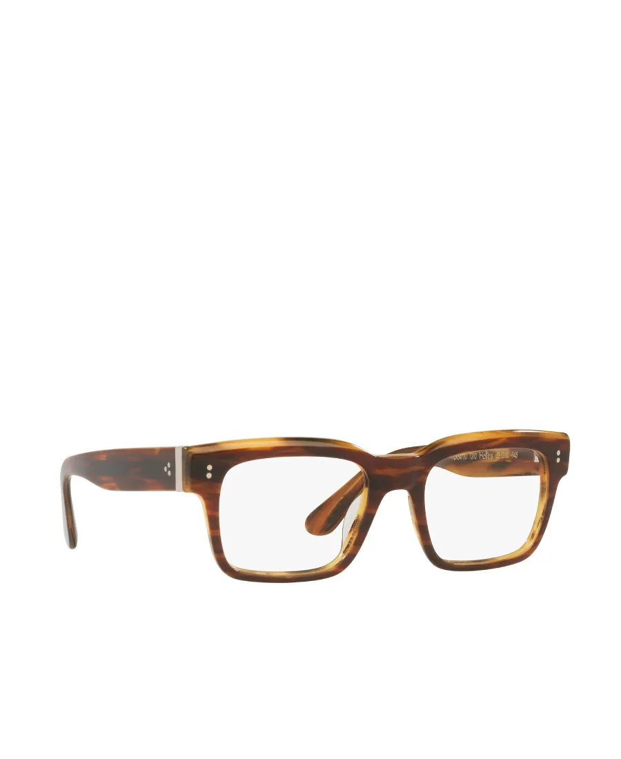 Tortoiseshell-Effect Square-Frame Glasses