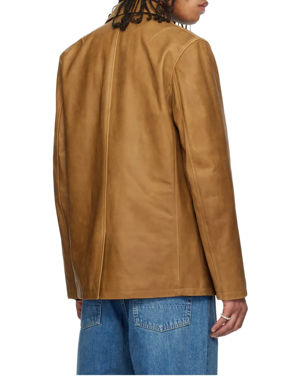 Leather Opening Blazer
