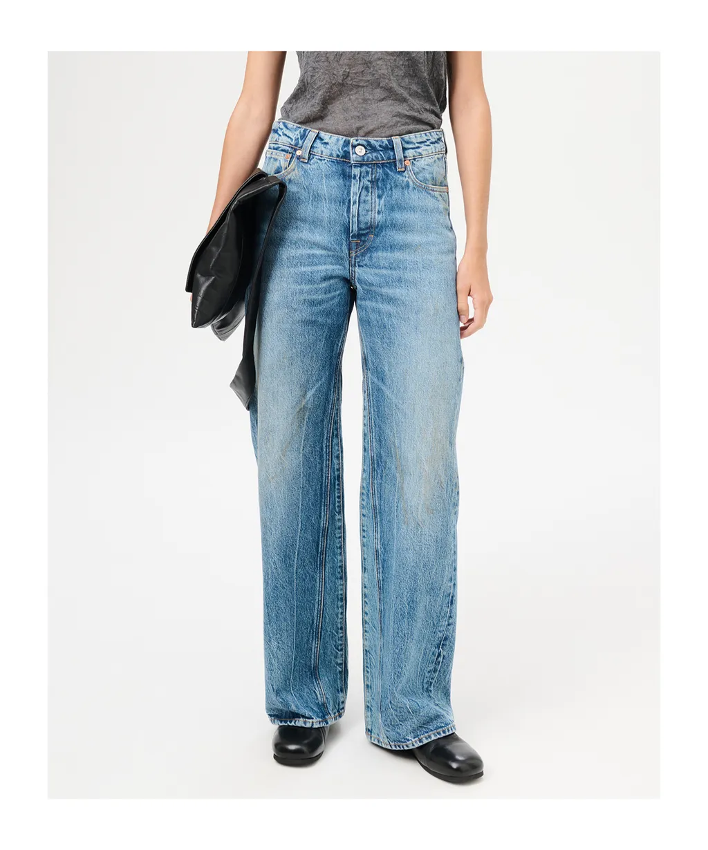 Treble Cut Wide Leg Jeans