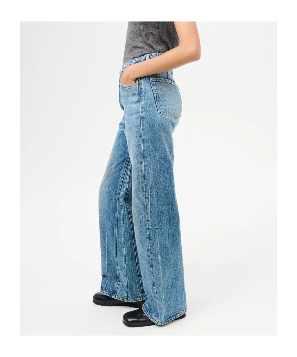 Treble Cut Wide Leg Jeans