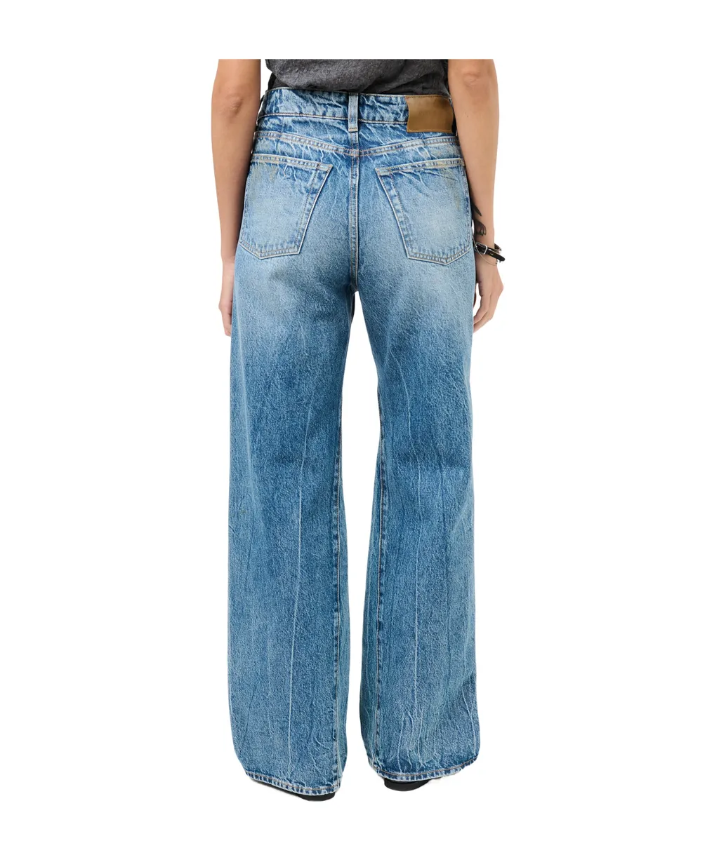 Treble Cut Wide Leg Jeans