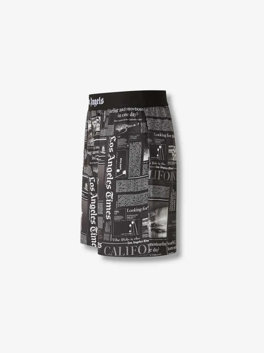 Newspaper Printed Bermuda Shorts