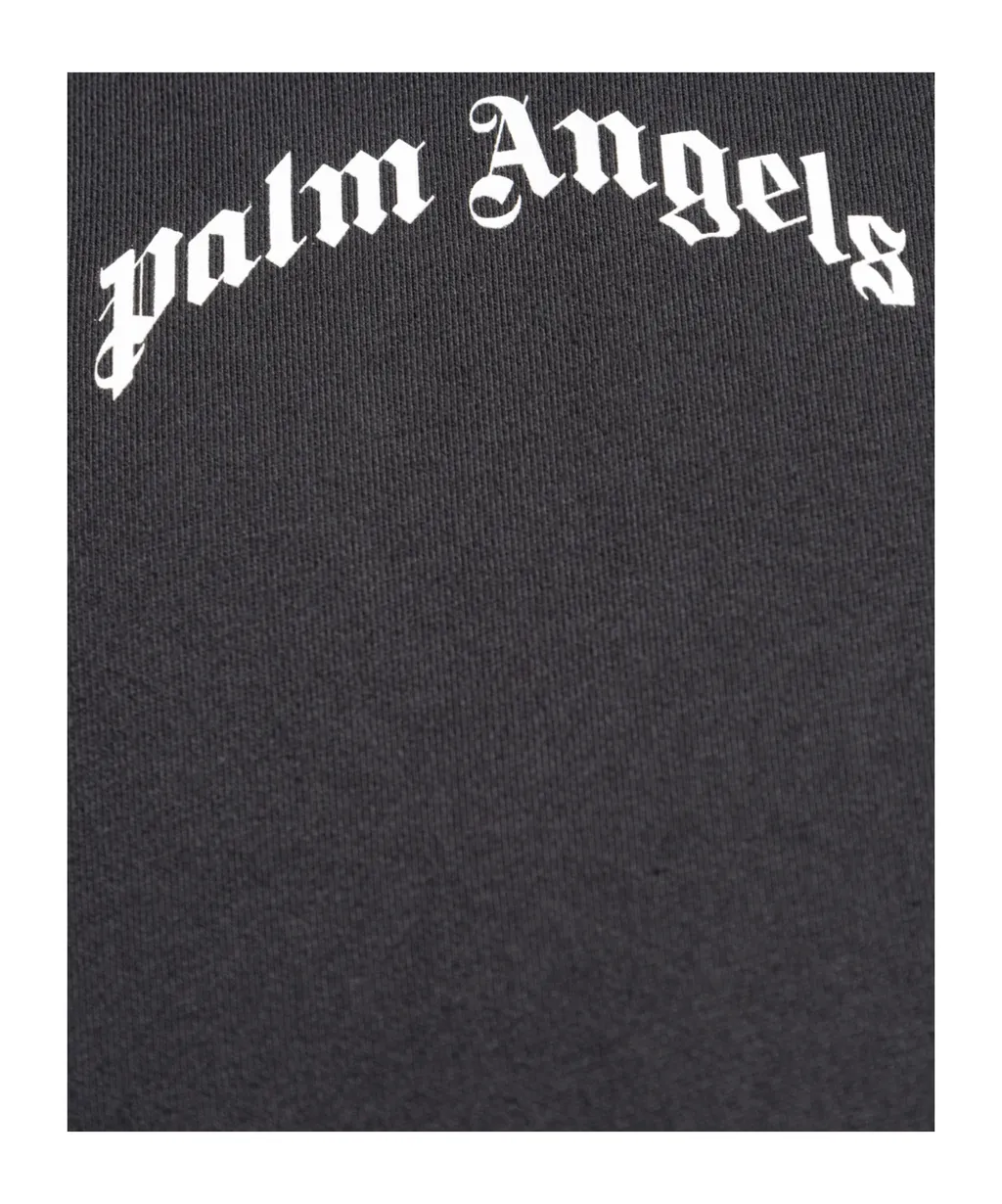 Back Curved Logo Loose Hoodie