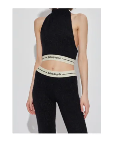 Halterneck Ribbed Top