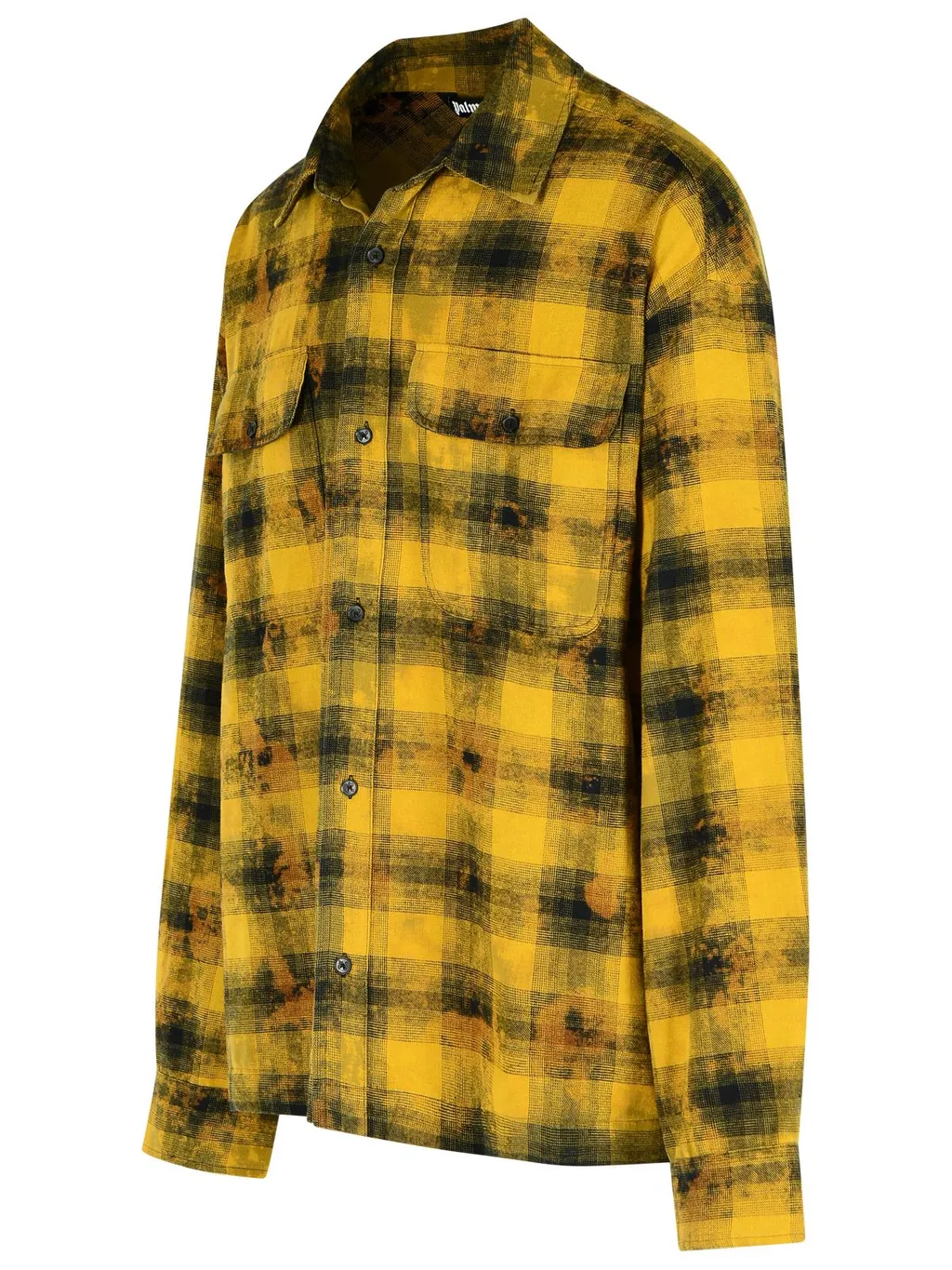 Curved Logo Printed Checked Shirt