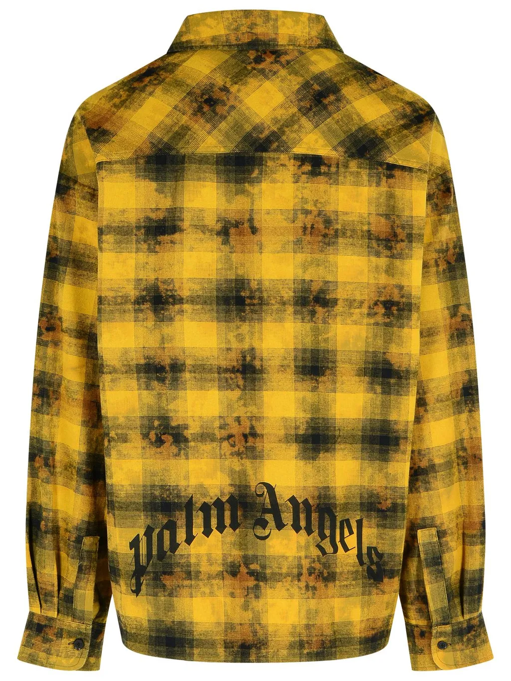 Curved Logo Printed Checked Shirt