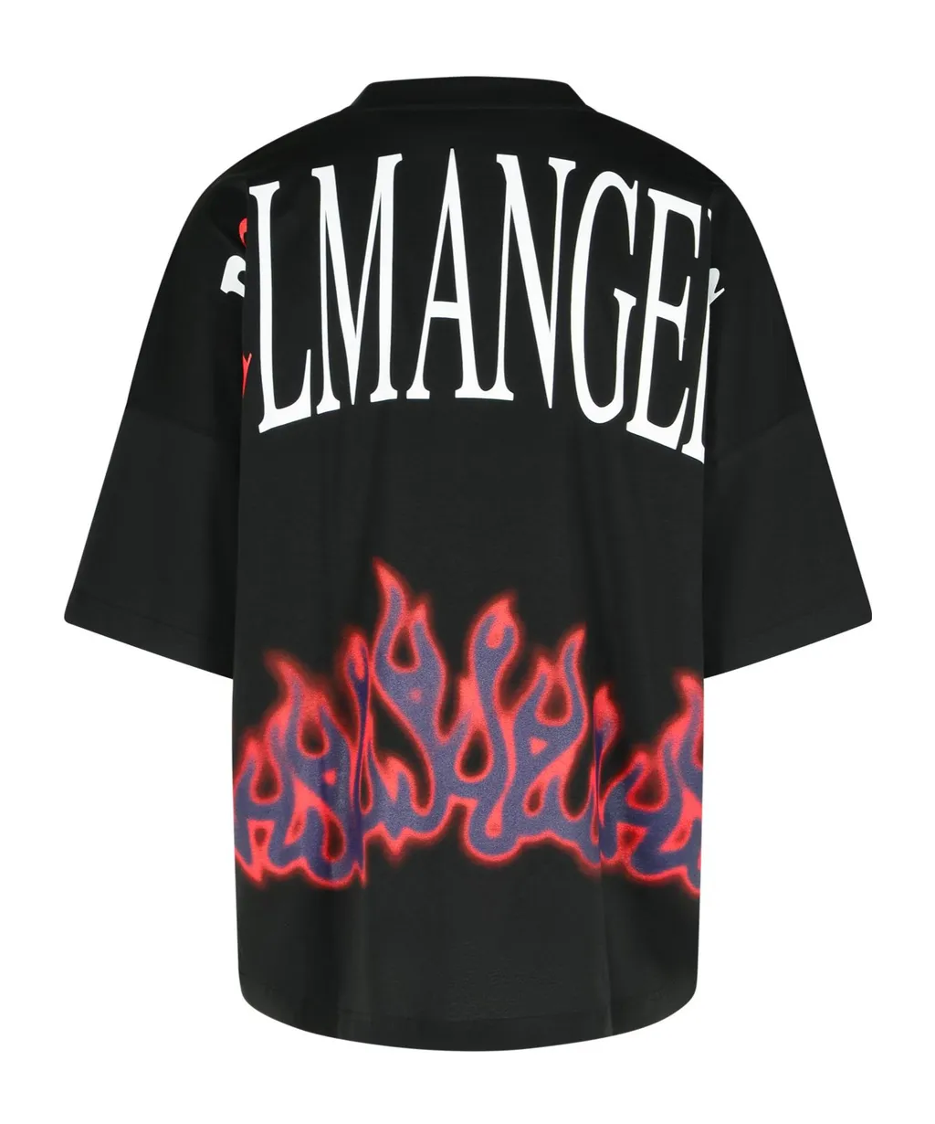 Flames Pattern Oversized T-Shirt