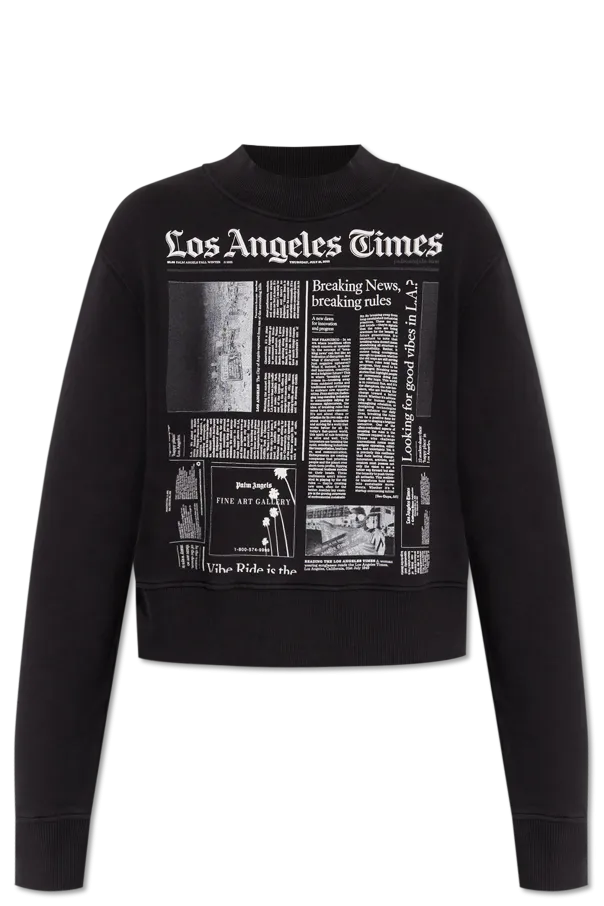 Text Printed Crewneck Sweatshirt