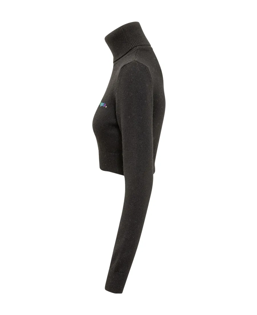 Logo Embroidered Turtleneck Knitted Jumper