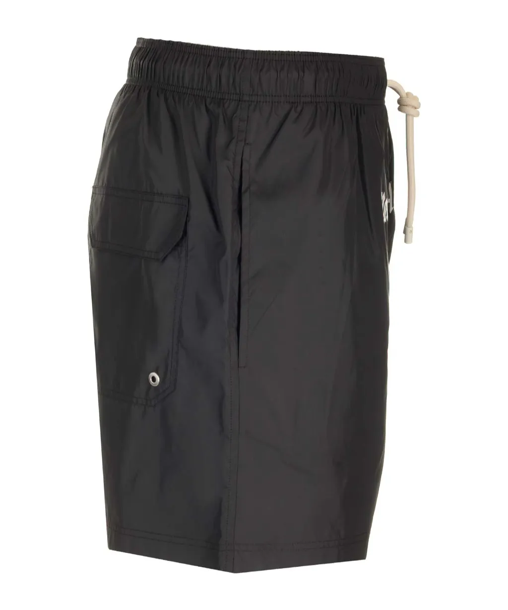 Logo-Printed Elastic Waist Swim Shorts