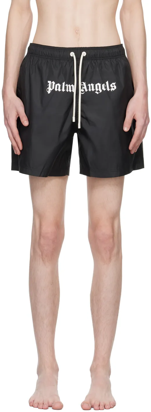 Logo-Printed Elastic Waist Swim Shorts