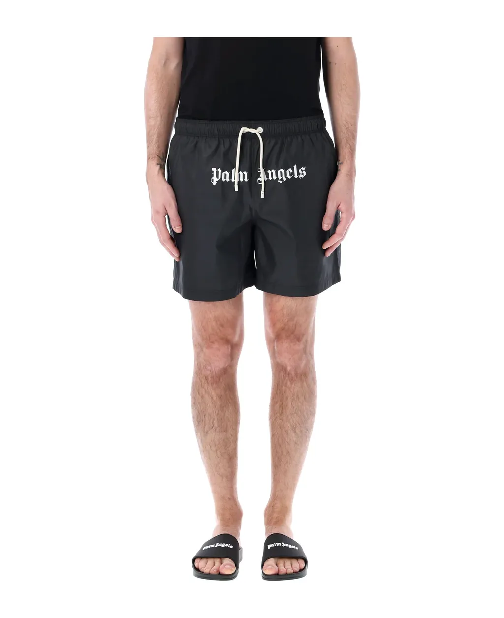 Logo-Printed Elastic Waist Swim Shorts