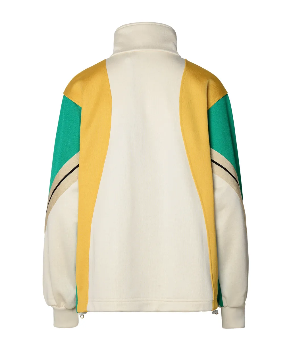 Monogram Embroidered Zipped Sweatshirt