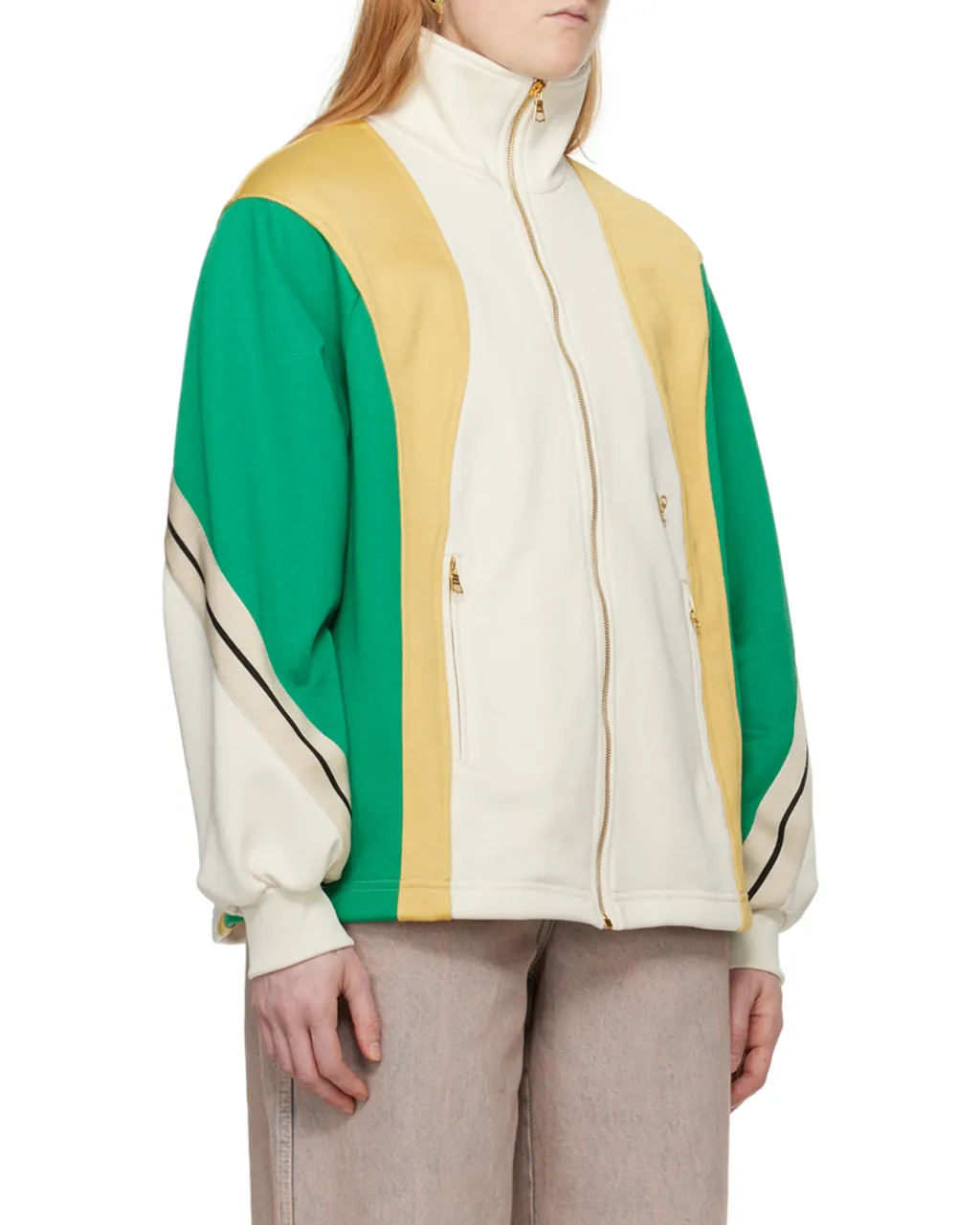 Monogram Embroidered Zipped Sweatshirt