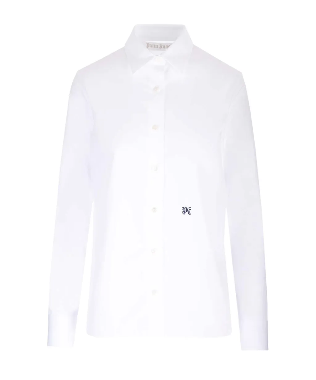 Pa Monogram Embroidered Buttoned Shirt