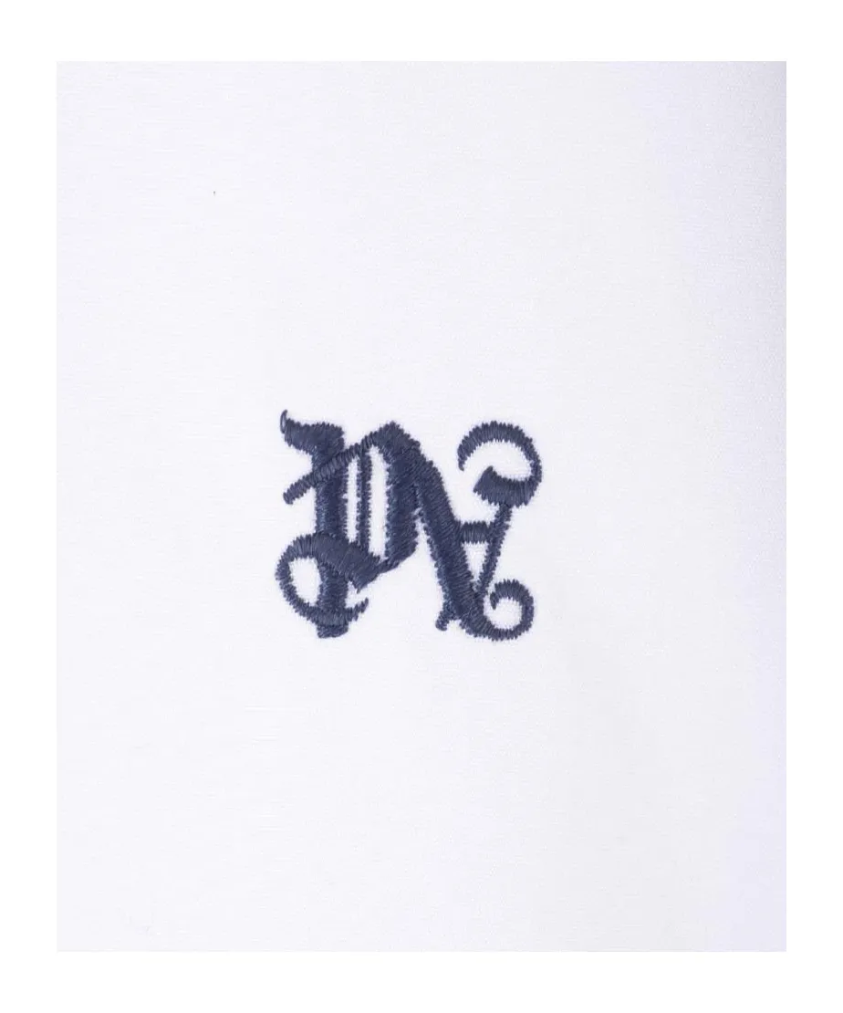 Pa Monogram Embroidered Buttoned Shirt