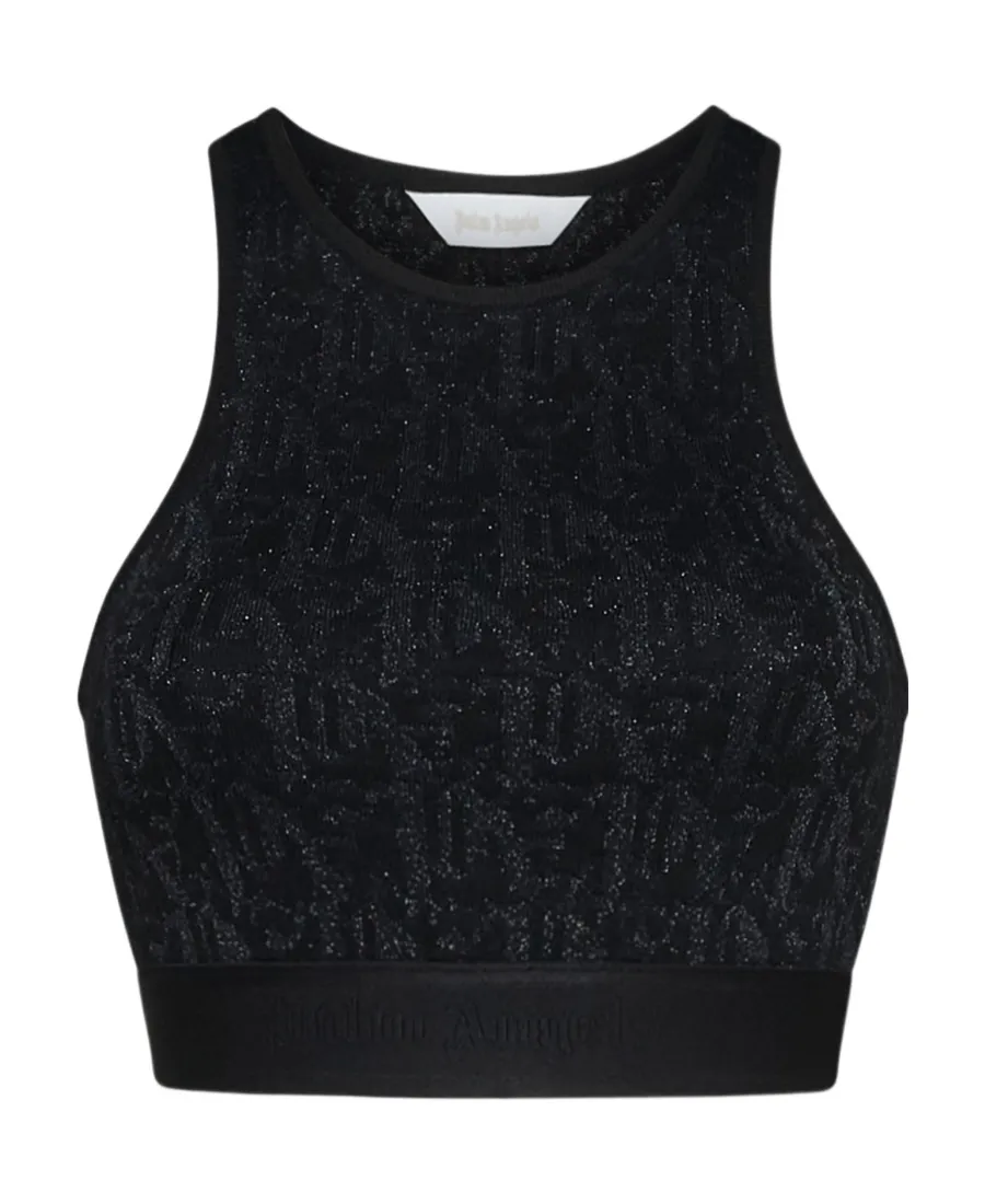 Monogram Jacquard Knitted Bra Top