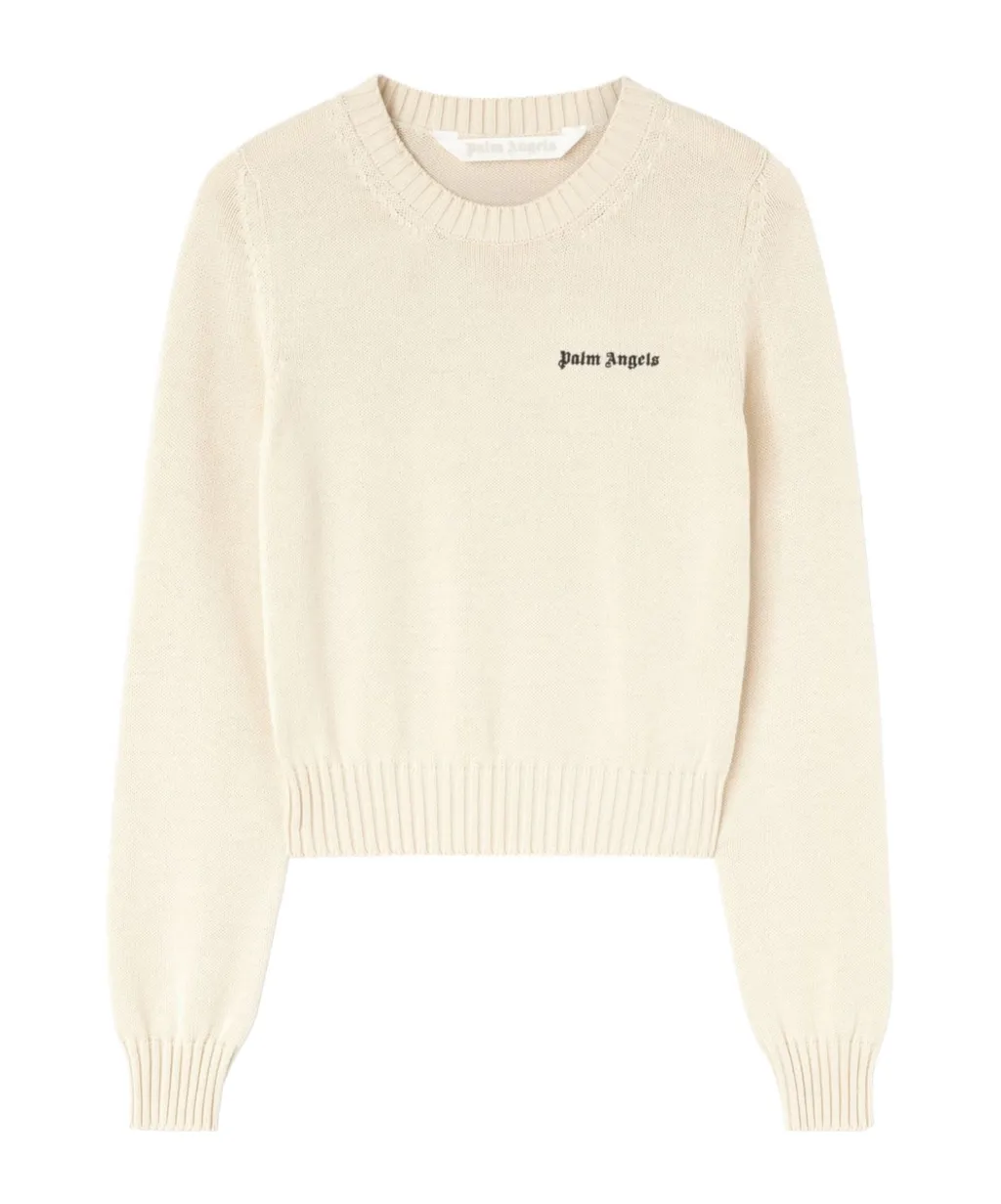 Logo Embroidered Crewneck Knitted Jumper