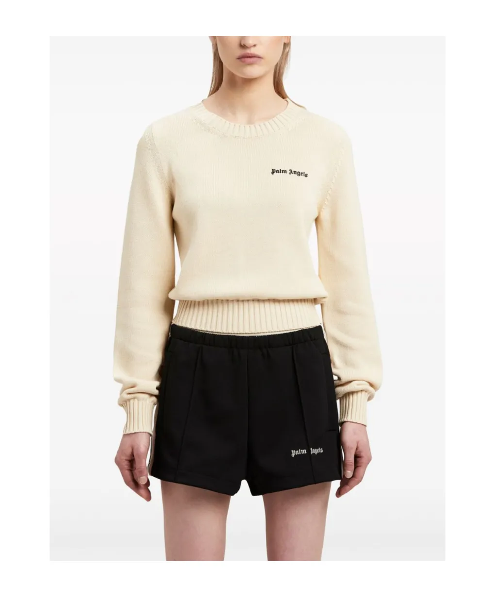 Logo Embroidered Crewneck Knitted Jumper